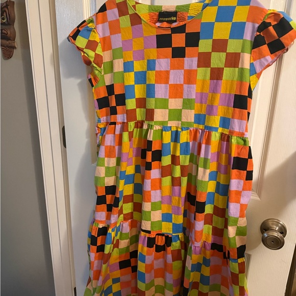 Nooworks Dresses & Skirts - Nooworks Multicolor Checkered Midi Dress